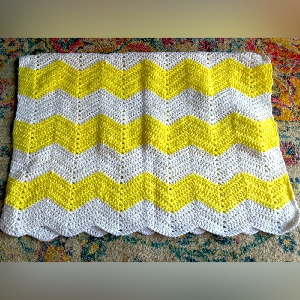 Crochet Chevron Throw Blanket